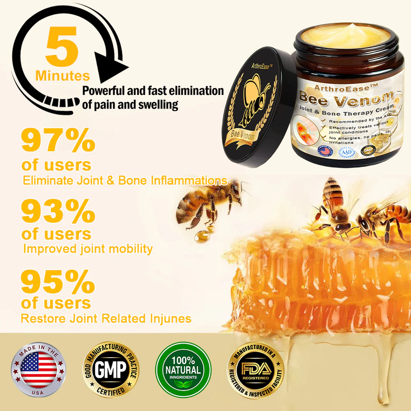 Bee Venom Joint and Bone Arthritis Therapy Cream (Specially for older adults)