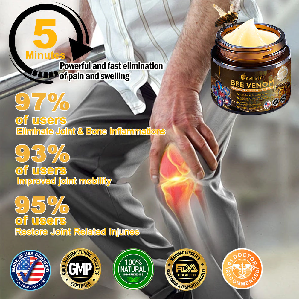 Bee Venom Arthritis Therapy Cream(Specially for older adults & AAOS recommends)🔥𝑳𝒂𝒔𝒕 𝒅𝒂𝒚 𝒑𝒓𝒐𝒎𝒐𝒕𝒊𝒐𝒏 7𝟎% 𝒐𝒇𝒇