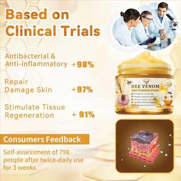 Bee Venom Skin Treatment Cream (👨‍⚕Suitable for all skin types - Last 30 mins 80% off)